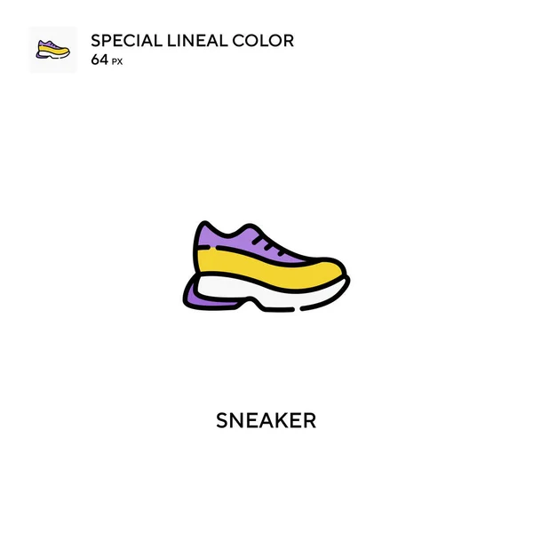 Zapatilla Especial Icono Vector Color Lineal Iconos Zapatillas Para Proyecto — Vector de stock