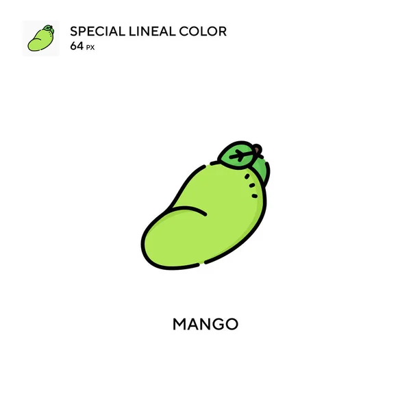 Mango Special Lineal Color Vector Icon 비즈니스 프로젝트용 아이콘 — 스톡 벡터