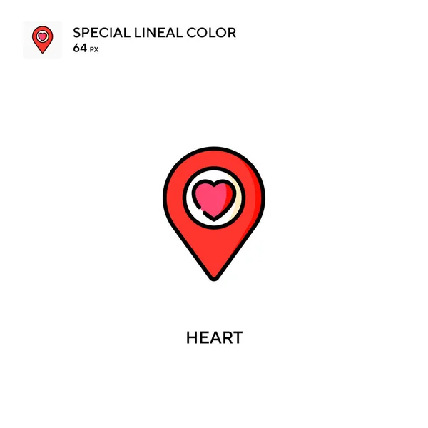 Corazón Especial Icono Vector Color Lineal Iconos Corazón Para Proyecto — Archivo Imágenes Vectoriales