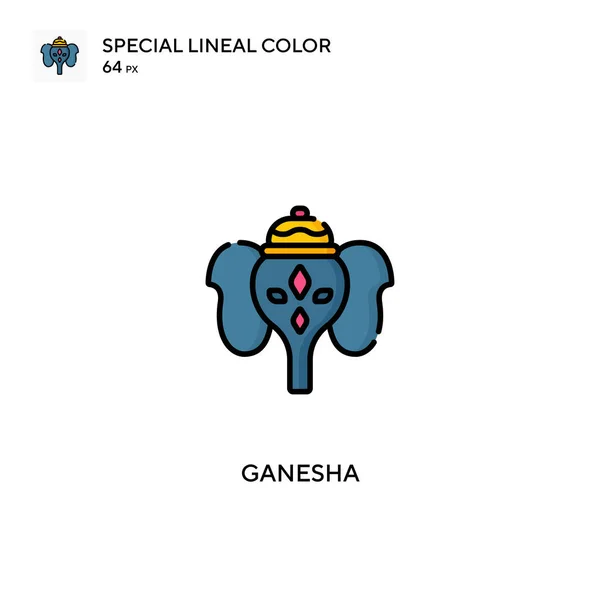 Особая Иконка Вектора Цвета Ганеши Иконки Ganesha Вашего Бизнес Проекта — стоковый вектор