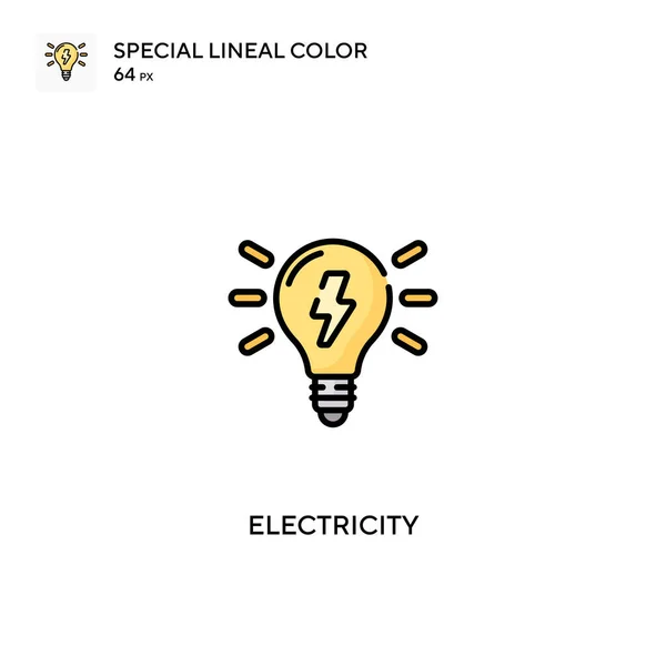 Електрика Спеціальний Лінійний Колір Вектор Значок Піктограми Електрики Вашого Бізнес — стоковий вектор