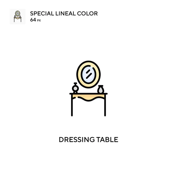 Dressing Table Special Lineal Color Vector Icon Dressing Table Icons — Stock Vector