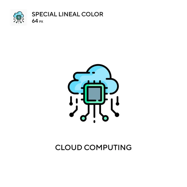 Cloud Computing Különleges Lineáris Színvektor Ikon Felhőalapú Számítástechnikai Ikonok Üzleti — Stock Vector