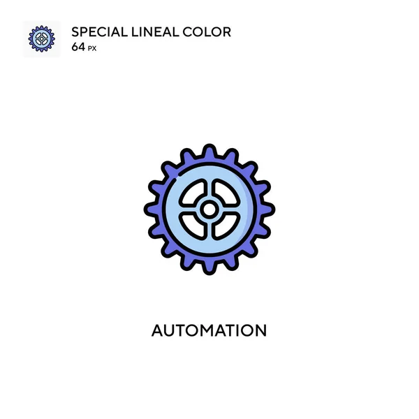 Automation Special Lineal Color Vector Icon 비즈니스 프로젝트를 자동화 아이콘 — 스톡 벡터