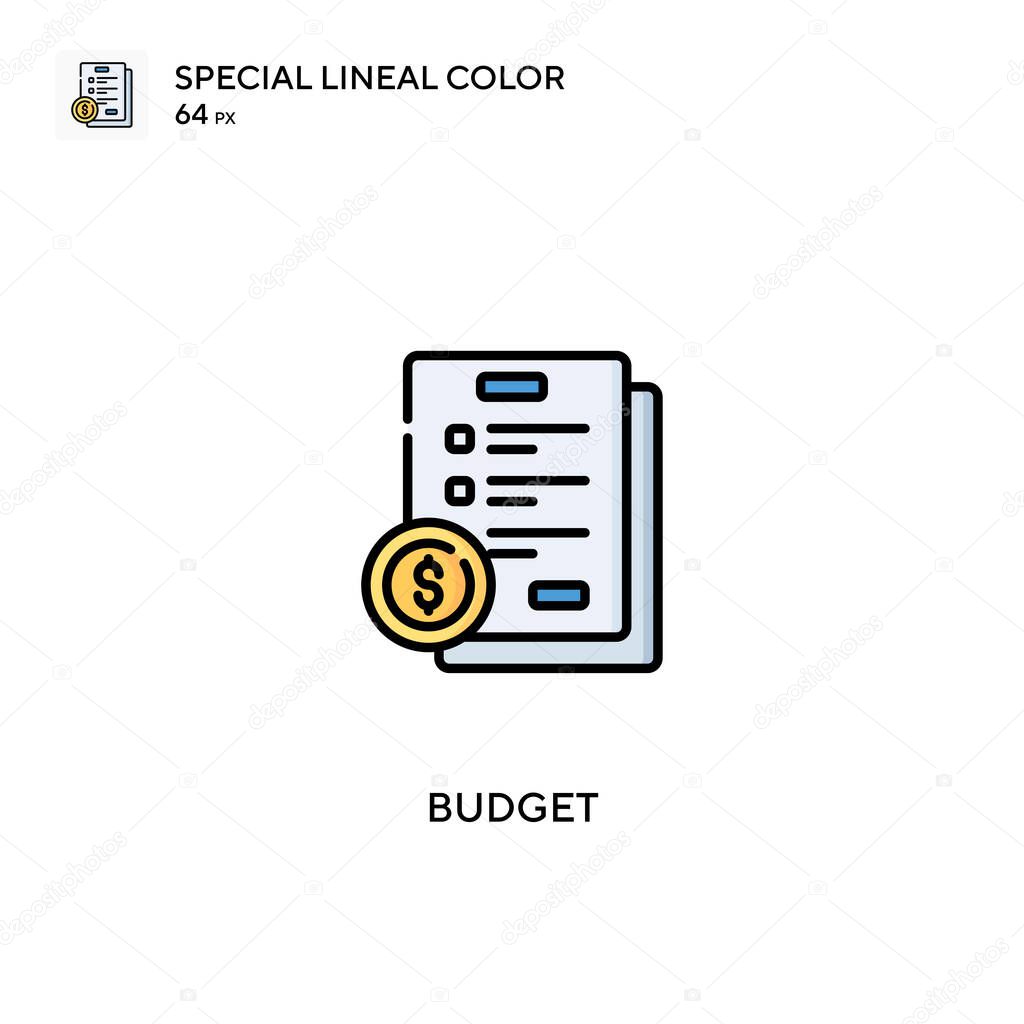 Budget Special lineal color vector icon. Budget icons for your business project