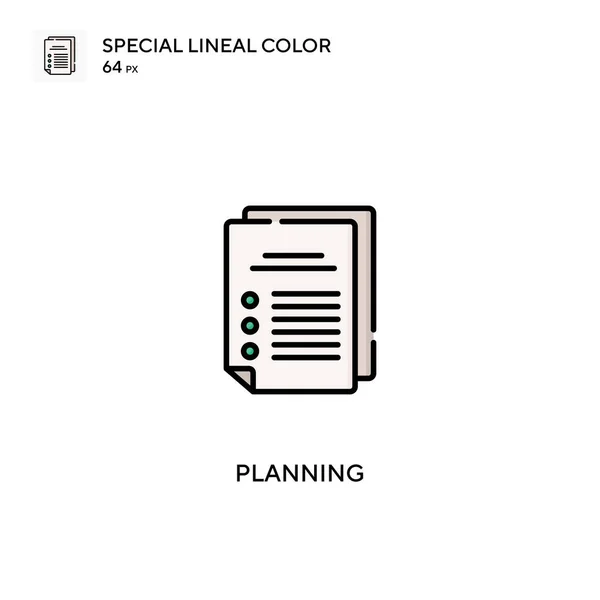 Planning Speciale Lineaire Kleur Vector Icoon Planning Iconen Voor Business — Stockvector