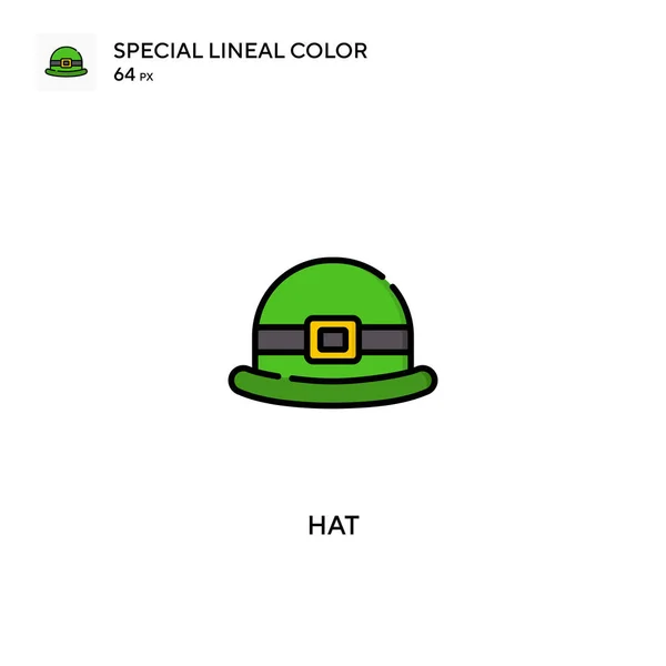 Chapeau Spécial Lineal Icône Vectorielle Couleur Icônes Chapeau Pour Votre — Image vectorielle