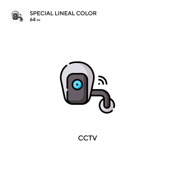 Cctv Icône Vectorielle Couleur Linéaire Spéciale Icônes Cctv Pour Votre — Image vectorielle