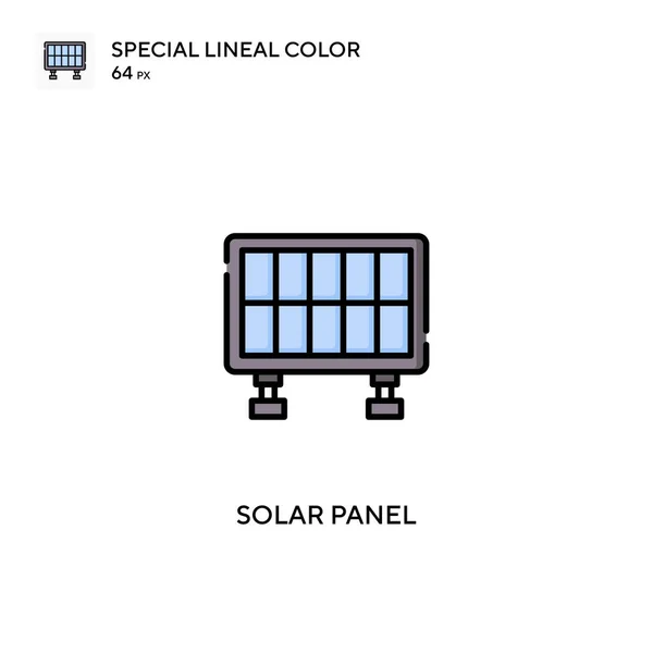 Painel Solar Ícone Vetorial Cor Linear Especial Ícones Painel Solar — Vetor de Stock