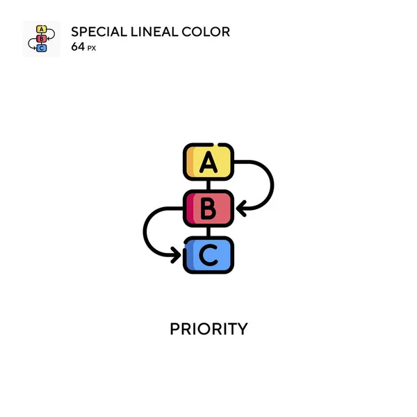 Prioridad Icono Especial Vector Color Lineal Iconos Prioridad Para Proyecto — Archivo Imágenes Vectoriales