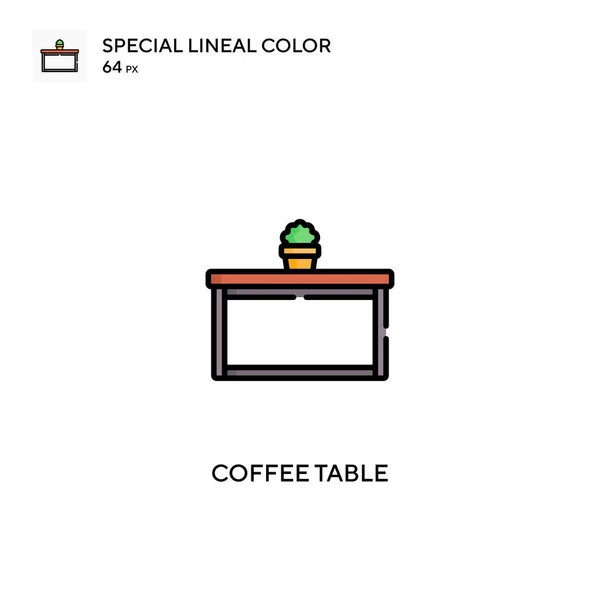 Coffee Table Special Lineal Color Vector Icon Coffee Table Icons — Stock Vector