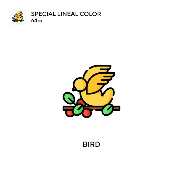 Uccello Speciale Icona Vettoriale Colori Lineari Icone Uccelli Tuo Progetto — Vettoriale Stock