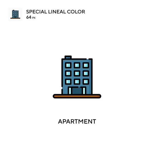 Apartamento Especial Icono Vector Color Lineal Iconos Apartamento Para Proyecto — Vector de stock