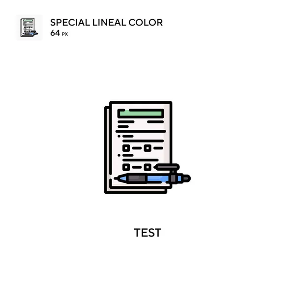 Δοκιμή Εικονιδίου Φορέα Ειδικού Γραμμικού Χρώματος Εικονίδια Δοκιμής Για Την — Διανυσματικό Αρχείο