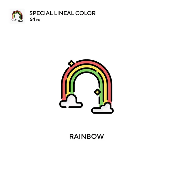 Rainbow Special Lineal Color Vector Icoon Regenboog Iconen Voor Business — Stockvector