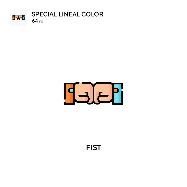 Fist Special Lineal Color Vector Icon Fist Icons Your Business — Stock Vector