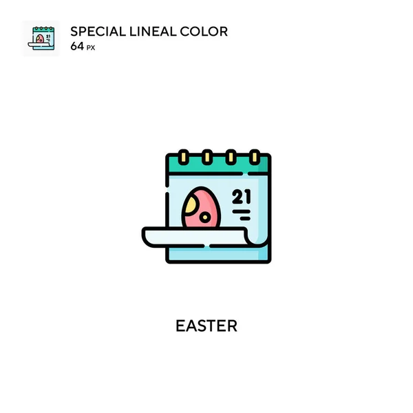 Pascua Especial Icono Vector Color Lineal Iconos Pascua Para Proyecto — Vector de stock