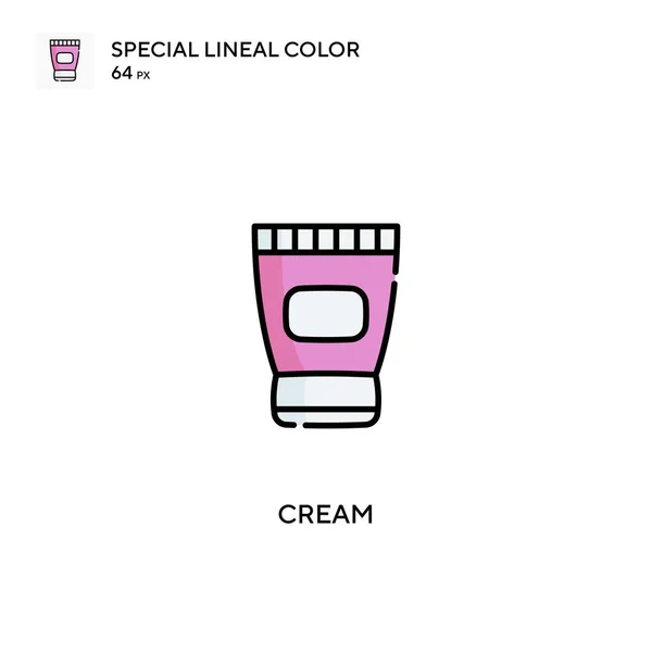 Creme Spezielles Lineares Farbvektorsymbol Creme Symbole Für Ihr Geschäftsprojekt — Stockvektor