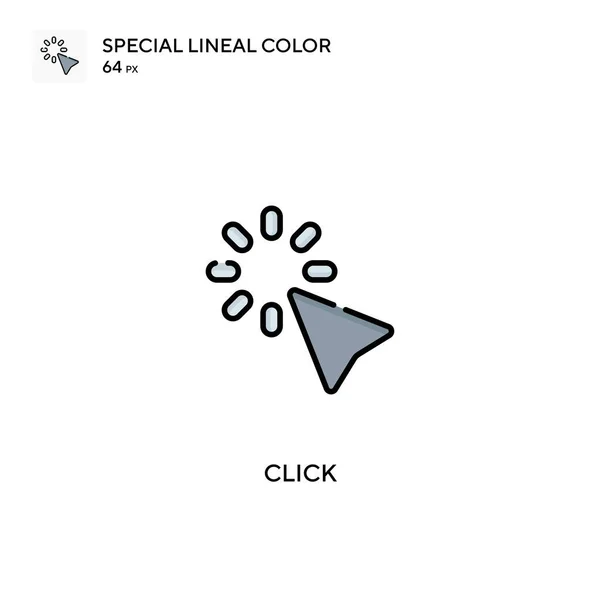 Haga Clic Especial Icono Vector Color Lineal Haga Clic Los — Archivo Imágenes Vectoriales