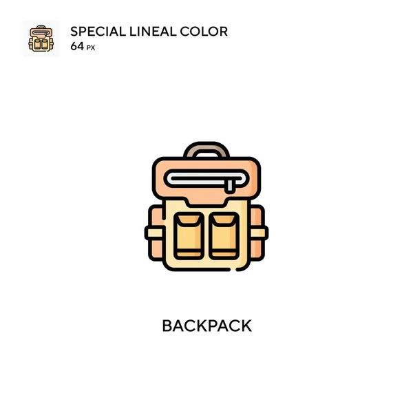 Mochila Ícones Cores Lineares Especiais Icon Backpack Para Seu Projeto —  Vetores de Stock