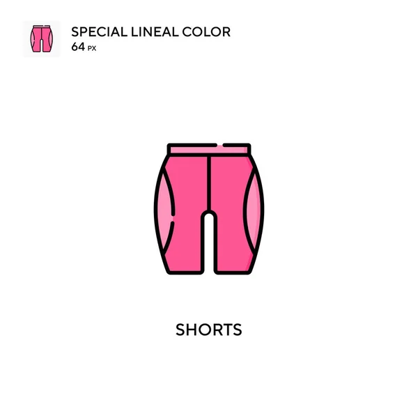 Shorts Ícones Lineares Especiais Cor Icon Shorts Para Seu Projeto — Vetor de Stock