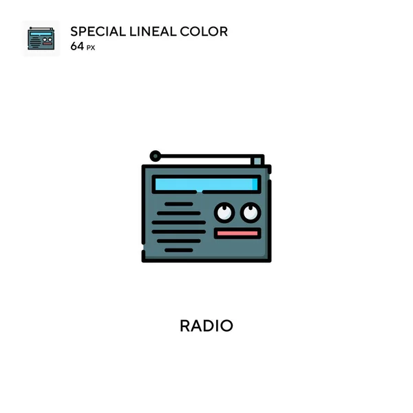 Radio Special Lineal Color Icon Radio Icons Your Business Project — Stock Vector