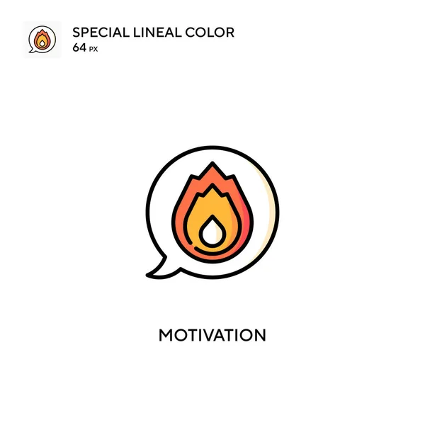 Motivación Icono Color Lineal Especial Iconos Motivación Para Proyecto Empresarial — Vector de stock