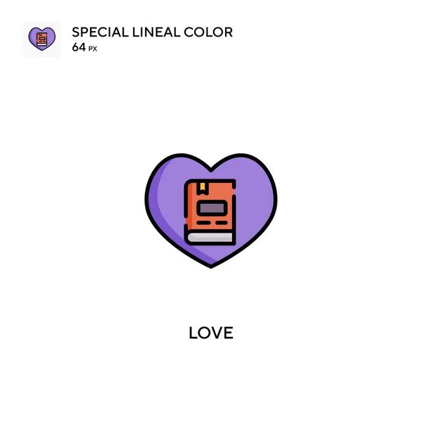 Ame Ícones Lineares Especiais Cor Icon Love Para Seu Projeto — Vetor de Stock