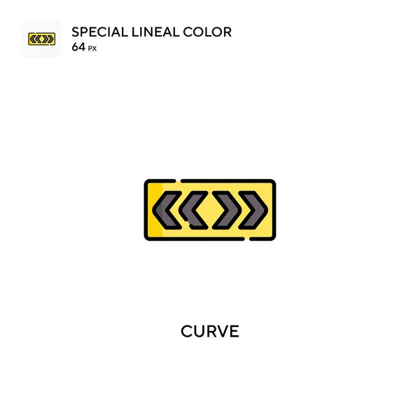 Curve Special Lineal Color Icon Curve Pictogrammen Voor Business Project — Stockvector