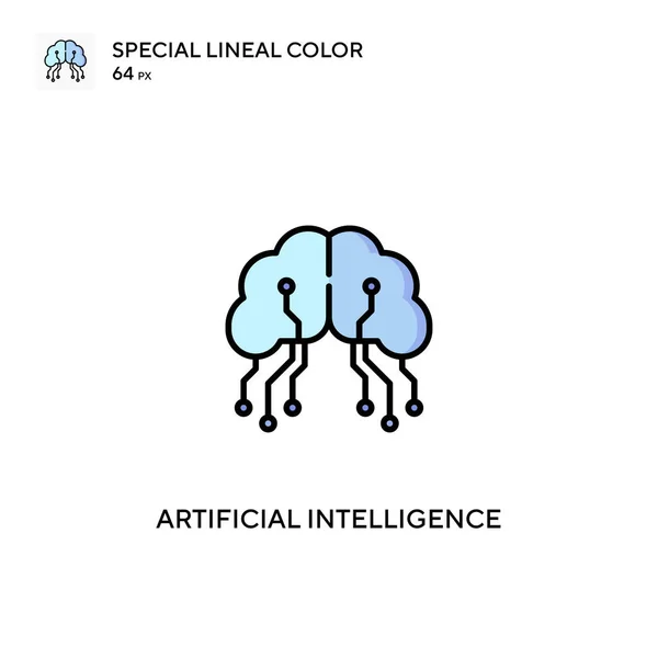 人工智能特殊的线形彩色图标 您的商业项目的人工智能图标 — 图库矢量图片