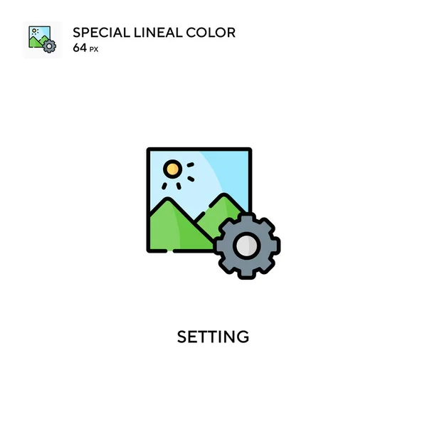 Setting Special Lineal Color Icon Setting Icons Your Business Project — Stock Vector