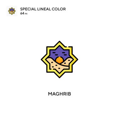 Maghrib Özel Çizgi Rengi Simgesi. İş projeniz için Maghrib simgeleri