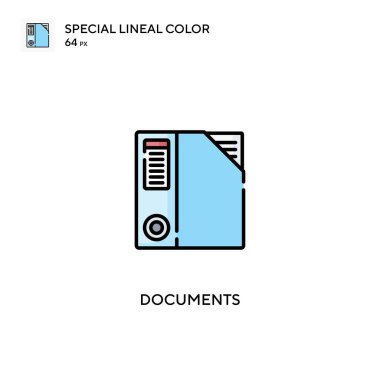 Belgeler Özel Satır Renk simgesi. İş projeniz için belge simgeleri