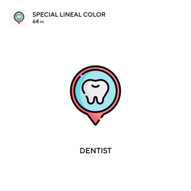 İşletme projeniz için diş hekimi özel renk simgesi.