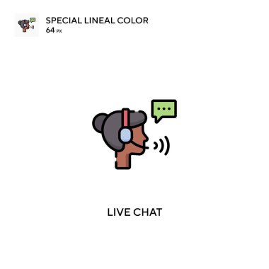 Canlı sohbet Özel Satır Renk simgesi. İş projeniz için canlı sohbet simgeleri