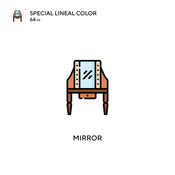 Spegel Special Linjal Färg Ikon Spegel Ikoner För Ditt Affärsprojekt — Stock vektor