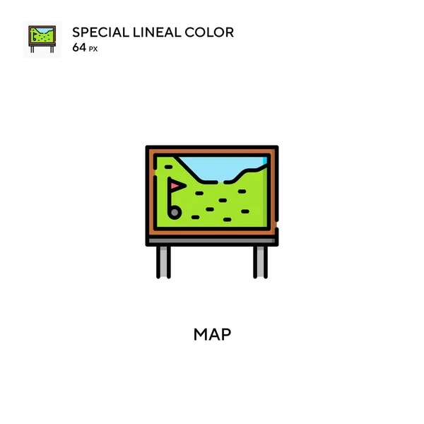 Karte Spezielle Lineare Farbsymbole Kartensymbole Für Ihr Geschäftsprojekt — Stockvektor