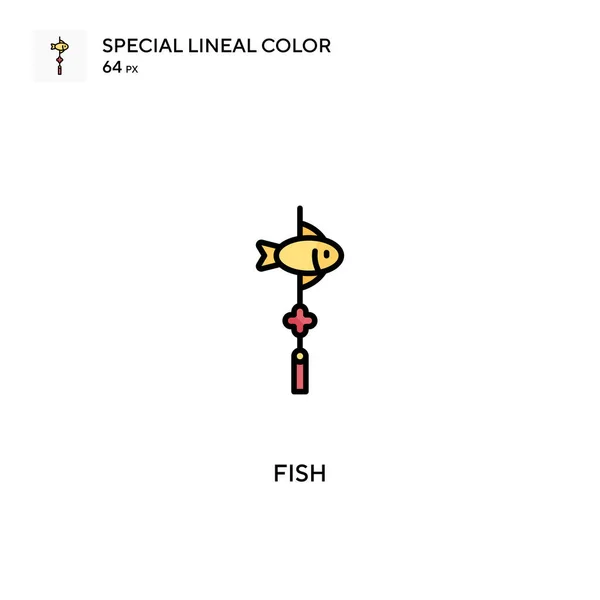 Fisch Spezielle Lineare Farb Symbol Fisch Symbole Für Ihr Geschäftsprojekt — Stockvektor