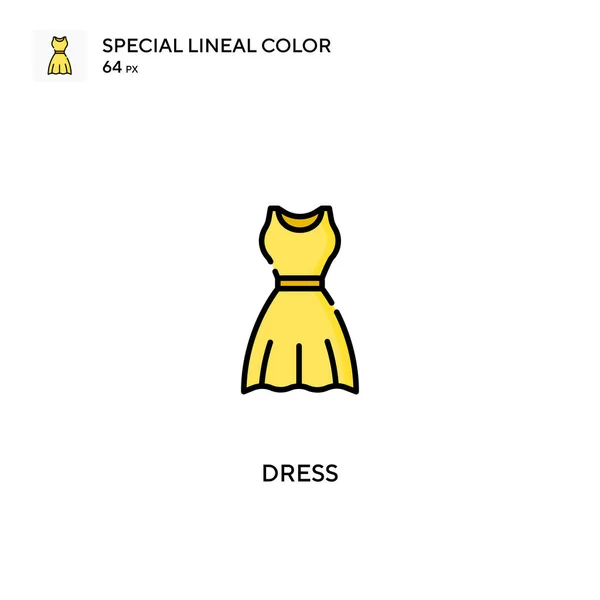 Vestido Especial Icon Dress Color Lineal Iconos Para Proyecto Negocio — Vector de stock