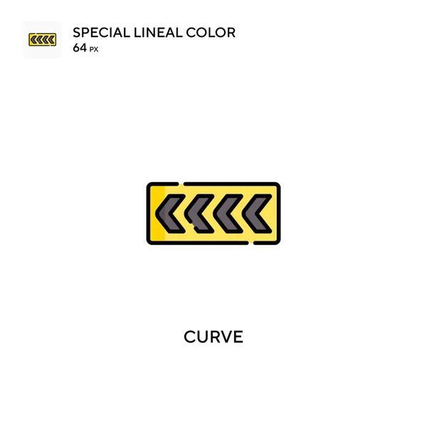 曲线特殊的直线颜色图标 曲线图标为您的业务项目 — 图库矢量图片