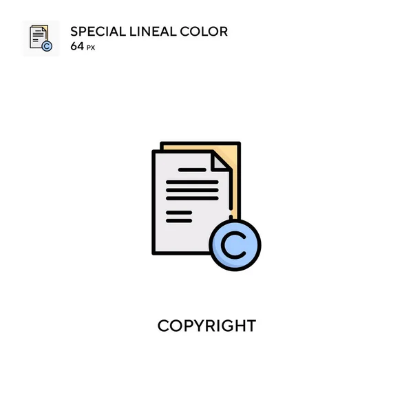 Copyright Ícones Lineares Especiais Cor Icon Copyright Para Seu Projeto — Vetor de Stock