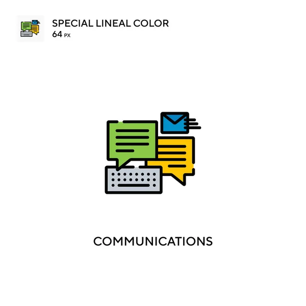 Komunikace Speciální Ikona Lineární Barvy Ikony Komunikace Pro Váš Podnikatelský — Stockový vektor