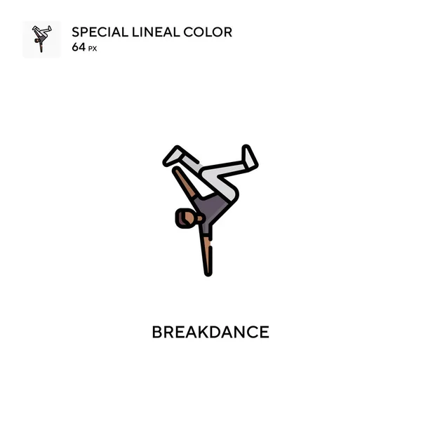 Breakdance Specjalna Ikona Koloru Linii Ikony Breakdance Dla Twojego Projektu — Wektor stockowy