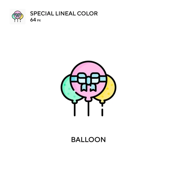 气球特殊的直线色图标 您的商业项目的气球图标 — 图库矢量图片