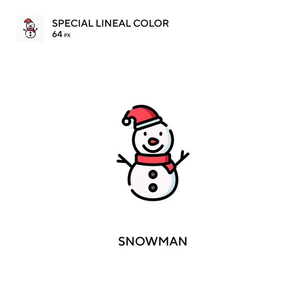 Snowman Iconos Color Lineal Especial Snowman Iconos Para Proyecto Negocio — Vector de stock