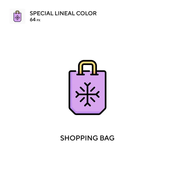 Мешок Покупок Специальный Линейный Цвет Иконки Мешок Вашего Бизнес Проекта — стоковый вектор
