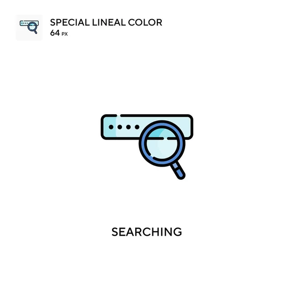 Pesquisando Ícones Cores Lineares Especiais Icon Searching Para Seu Projeto —  Vetores de Stock