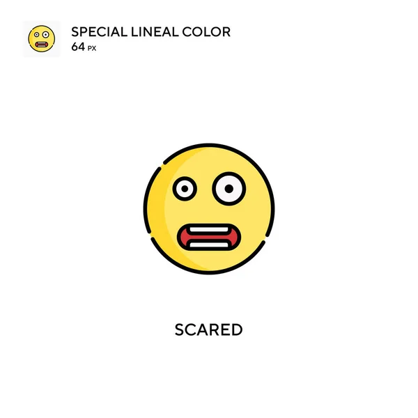 Icono Color Lineal Scared Special Iconos Cuidados Para Proyecto Empresarial — Archivo Imágenes Vectoriales