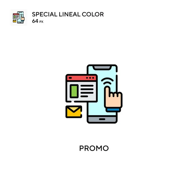 Promo Speciální Lineální Barevná Ikona Promo Ikony Pro Váš Podnikatelský — Stockový vektor