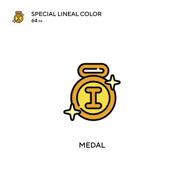 Medalla Iconos Especiales Color Lineal Iconos Medalla Para Proyecto Empresarial — Archivo Imágenes Vectoriales